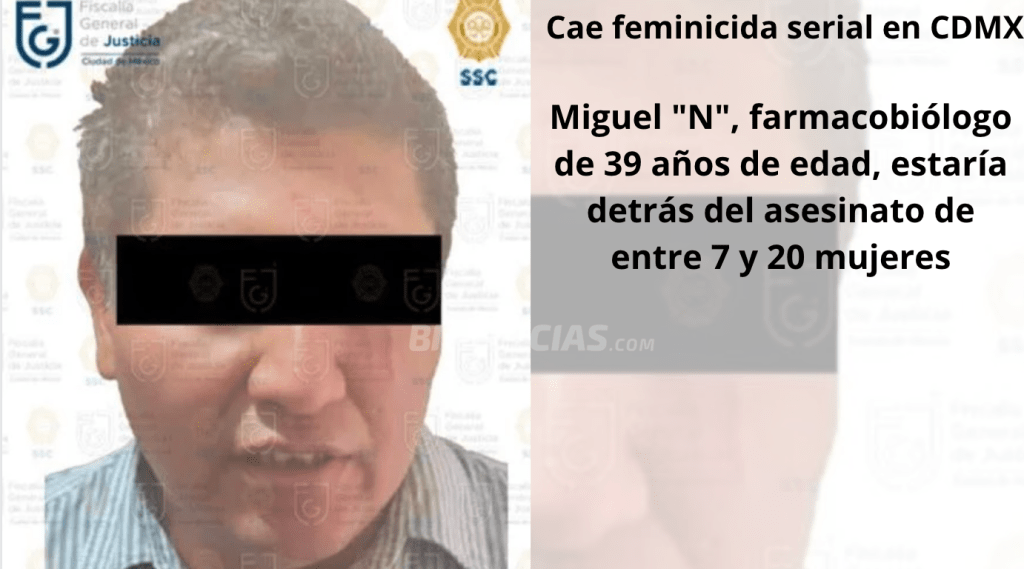Cae feminicida serial en CDMX